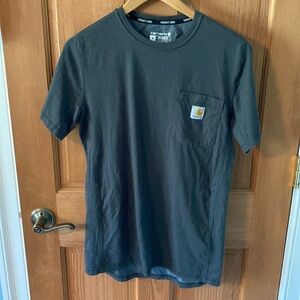 Carhartt Small Force Relaxed Fit Men's Gray Short Sleeve Shirt